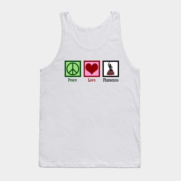 Peace Love Flamenco Dancing Tank Top by epiclovedesigns